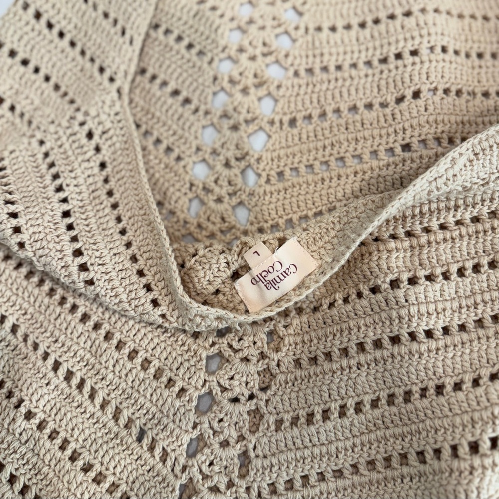 REVOLVE - Camila Coelho ~ Lyssa Hand Crochet Halter Mini Dresss - Picture 8 of 9